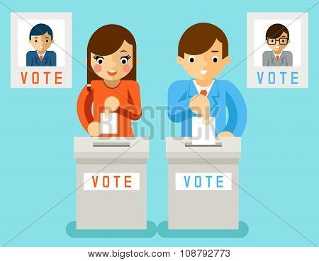 People vote for candidates of different parties