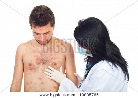 Doctor Examine Man Skin Rash