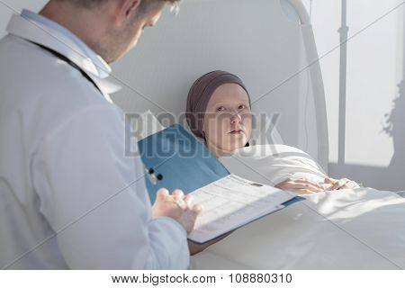 Caring Doctor Analyzing Medical Results