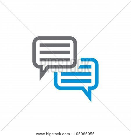 Speech bubbles vector icon sign.