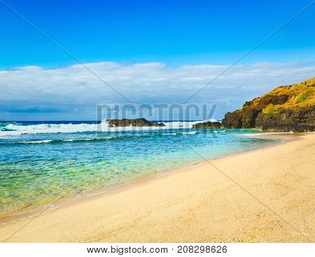 Beautiful landscape. Amazing Gris-Gris beach at day time. Mauritius. 