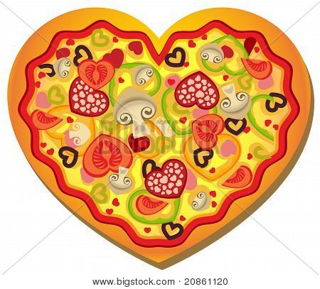 Heart Shaped Pizza