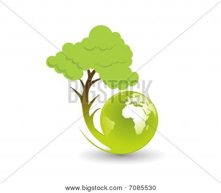 Eco globe illustratie