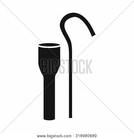 Isolated Object Of Flashlight And Picklock Icon. Set Of Flashlight And Security Stock Symbol For Web