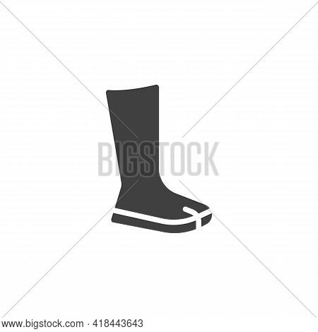 Jika Tabi Boot Vector Icon. Filled Flat Sign For Mobile Concept And Web Design. Tabi Shoes Glyph Ico