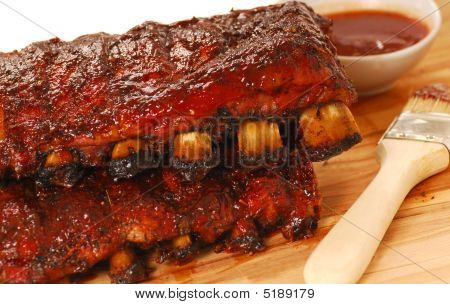 Platen van Bbq Spareribs