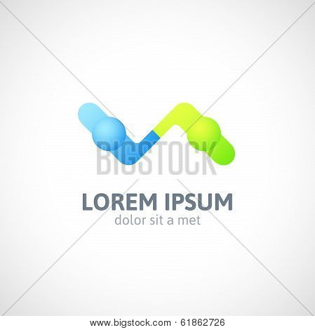 Handshake abstract logo vector design template