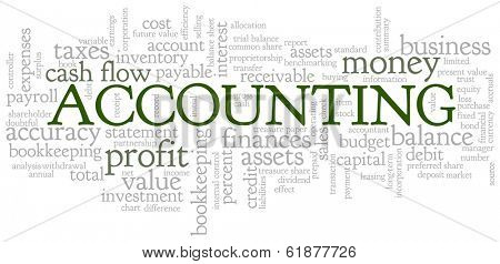 Accounting Word Cloud Word Bubble tags vector