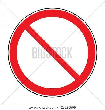 Prohibition sign isolated on white for no entry no entrance wrong way banning concepts. Red prohibition restriction - no entry sign. Red no or not allowed symbol on white background. Stock vector