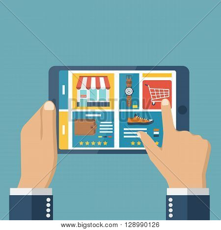 Shopping Online Tablet Men