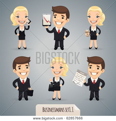 Businessmans Cartoon Characters Set1.1