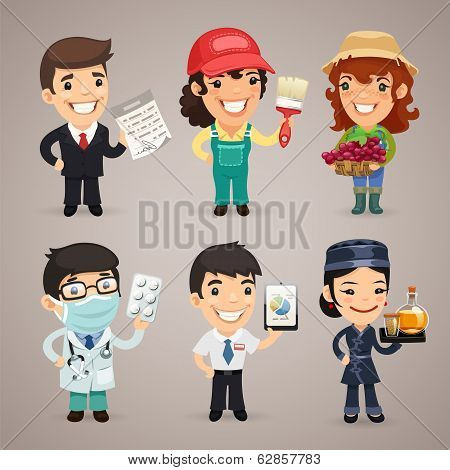 Professions Cartoon Characters Set1.4