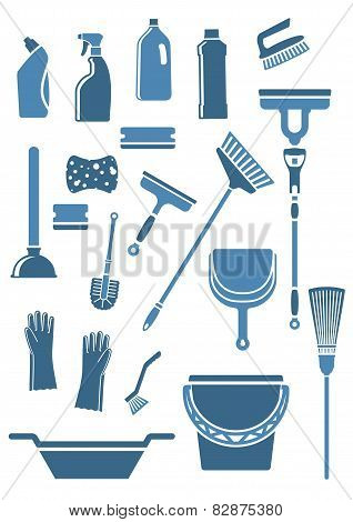 Domestic cleaning tools and supplies