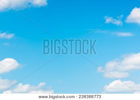 The Vast Blue Sky And Clouds Sky. Blue Sky Background With Tiny Clouds. Sky Blue Cloud Background Be