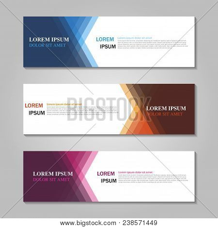 Vector Abstract Design Web Banner Template. Web Design Elements - Header Design. Abstract Geometric 