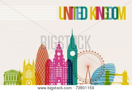 Travel United Kingdom Destination Landmarks Skyline Background