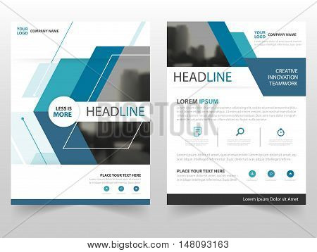 Blue technology business Brochure Leaflet Flyer annual report template design book cover layout design abstract business presentation template a4 size design