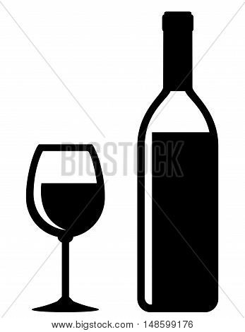 Wine Bottle And Glass