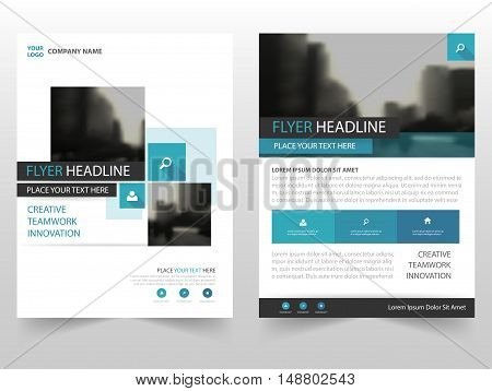 Blue Square business Brochure Leaflet Flyer annual report template design book cover layout design abstract business presentation template a4 size design