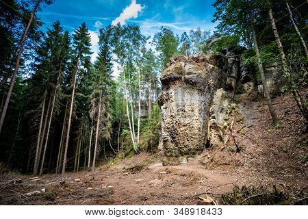 Sandstone Cliff In Czech Republic