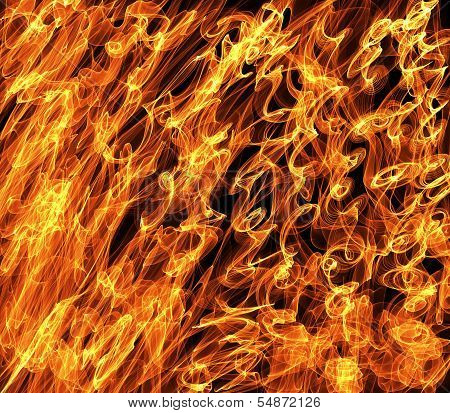 Abstract Flames of Fire Background