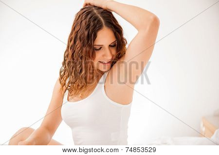 Cute Girl With Smooth Armpits