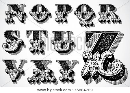 Vector koriste Alphabet - N-Z