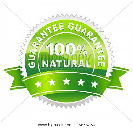 vector illustration of label natural