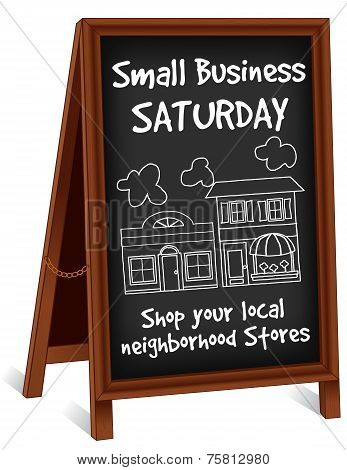 Small Business Sign, Sidewalk Wood Easel