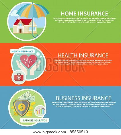 Insurance icons set