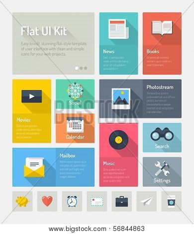 Flat Infographic Website User Interface Concept