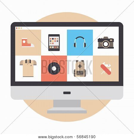 Online Store Flat Illustration