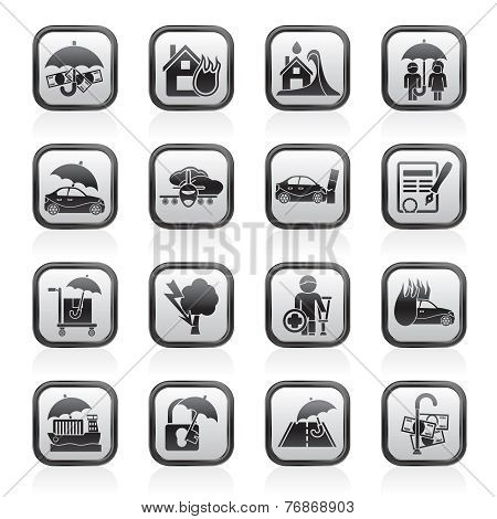 Insurance and risk icons