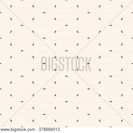 Vector Minimalist Seamless Pattern. Subtle Black And White Minimal Geometric Texture. Simple Abstrac