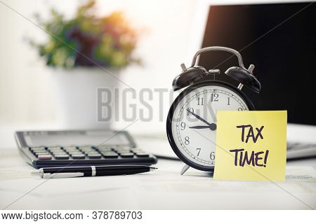 Tax Time Concept. Us Tax Form, Tax Income, Tax Refund Concept