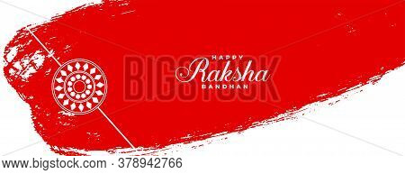 Abstract Style Raksha Bandhan Indian Festival Banner Design