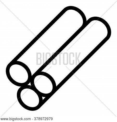 Metallurgy Pipes Icon. Outline Metallurgy Pipes Vector Icon For Web Design Isolated On White Backgro