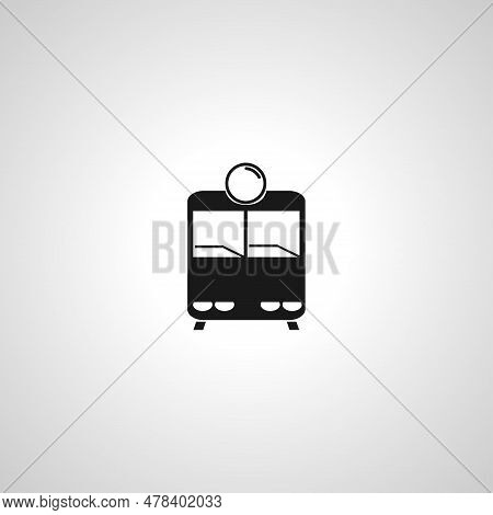 Train Sign. Train Isolated Simple Vector Icon