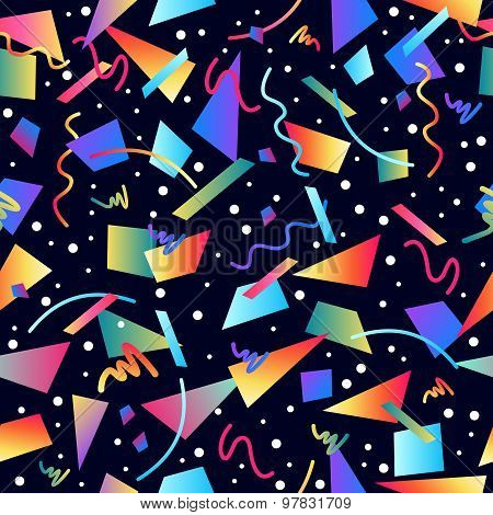 Retro 80S Seamless Pattern Background