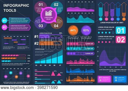 Bundle Infographic Ui, Ux, Kit Elements. Different Charts, Diagrams, Workflow, Flowchart, Timeline, 