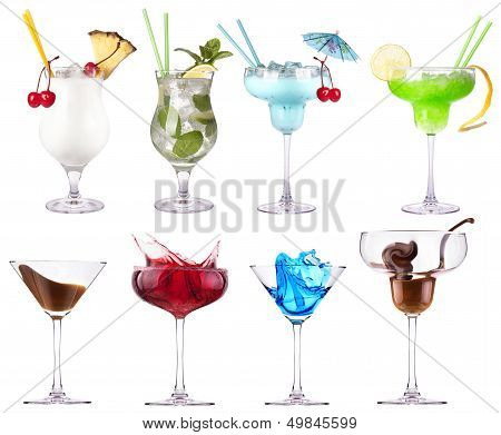 alcoholic cocktails set