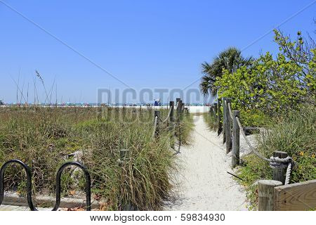 Sandy Entrance To Siesta Beach