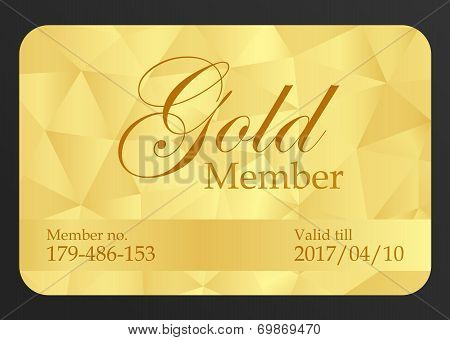 Gold member card