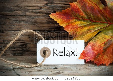 Fall Label With Relax