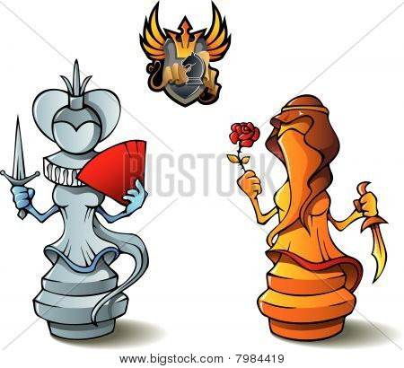 Chess set: Queens