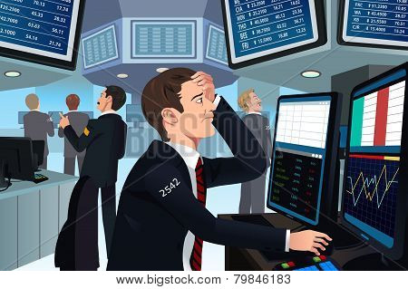 Stock Trader In Stress