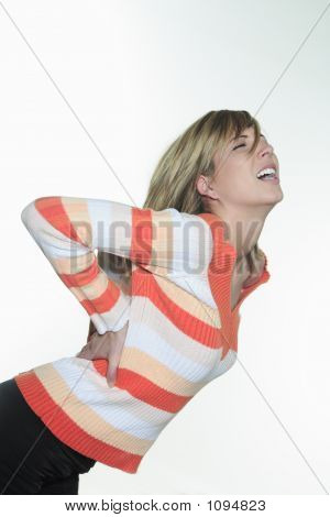 Young  Woman Having A Back Pain