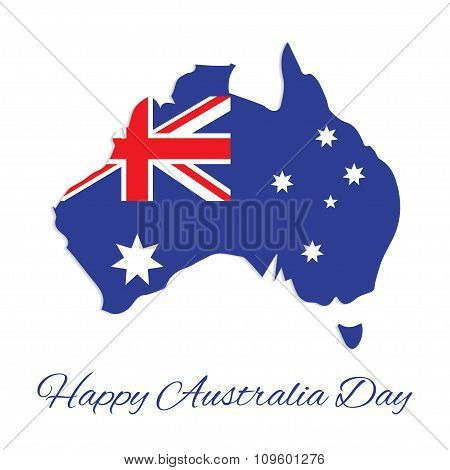 Australia map for Australia Day