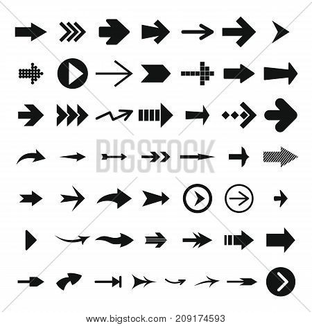 Different Arrow Icon Set, Simple Style