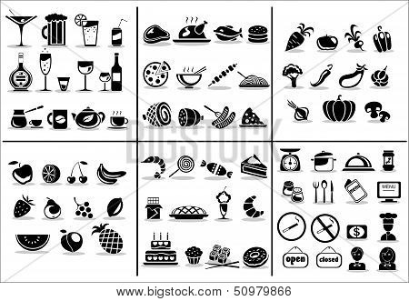 77 Food And Drink Icons Set